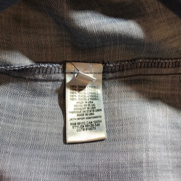 Anthropologie Cloth & Stone Small Chambray Bell Sleeve Swing Dress Minimalist - Picture 9 of 10